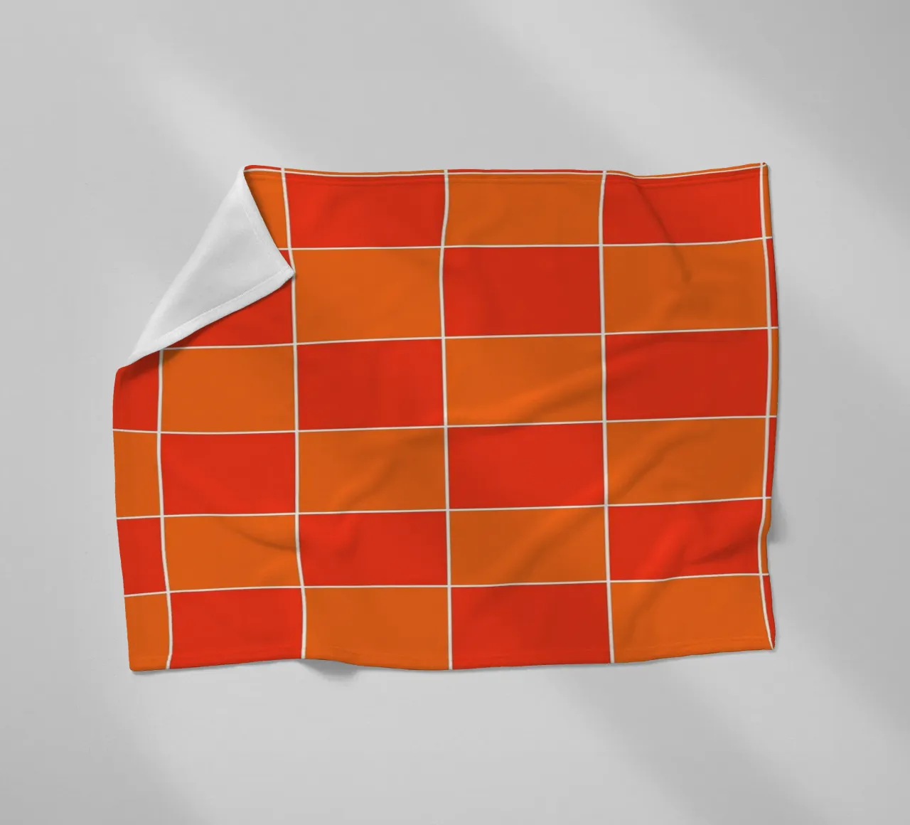 Groovy retro vibrant pattern checks- Orange red coperta in pile da TijanaArtStudio88