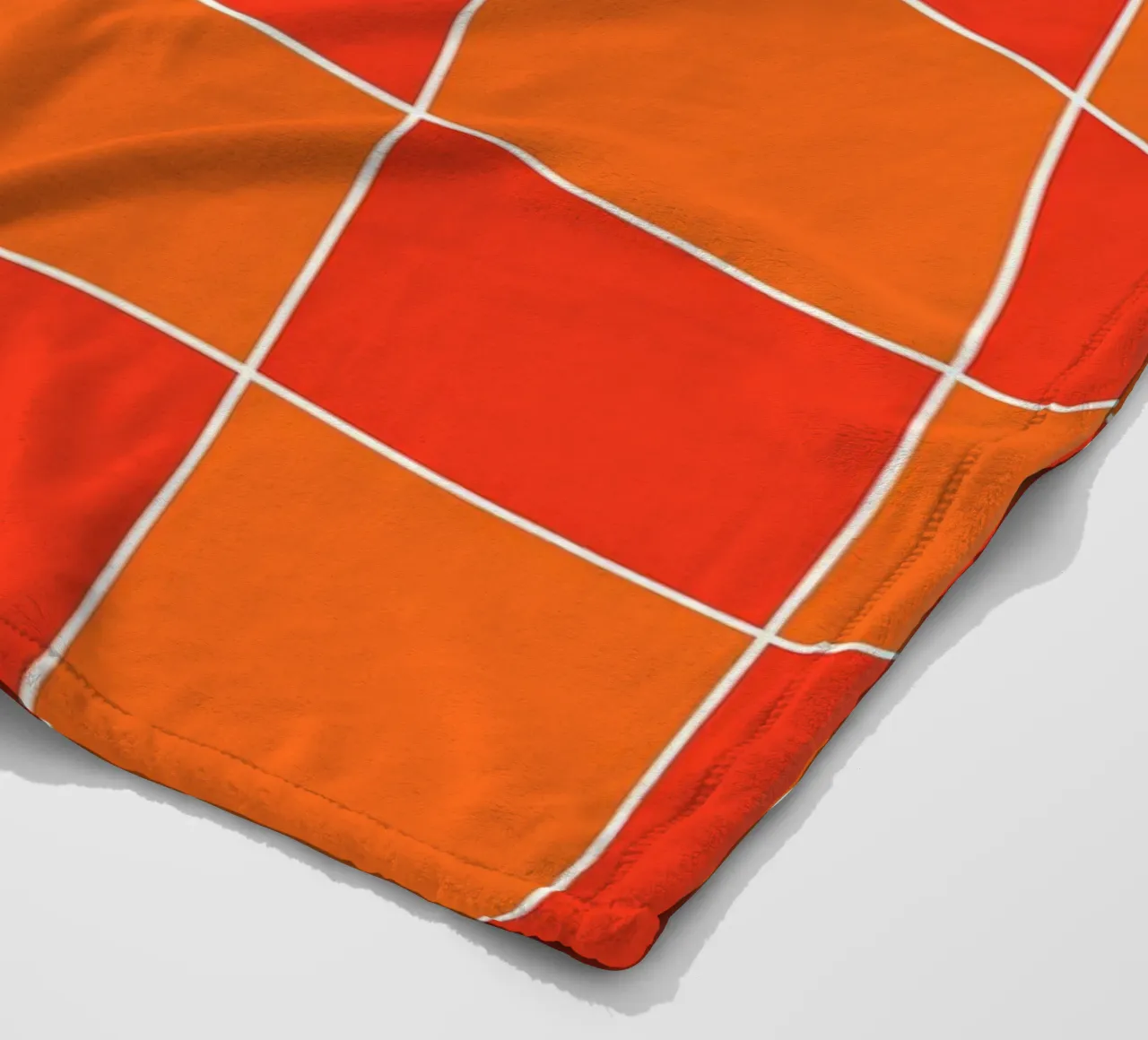 Groovy retro vibrant pattern checks- Orange red coperta in pile da TijanaArtStudio88
