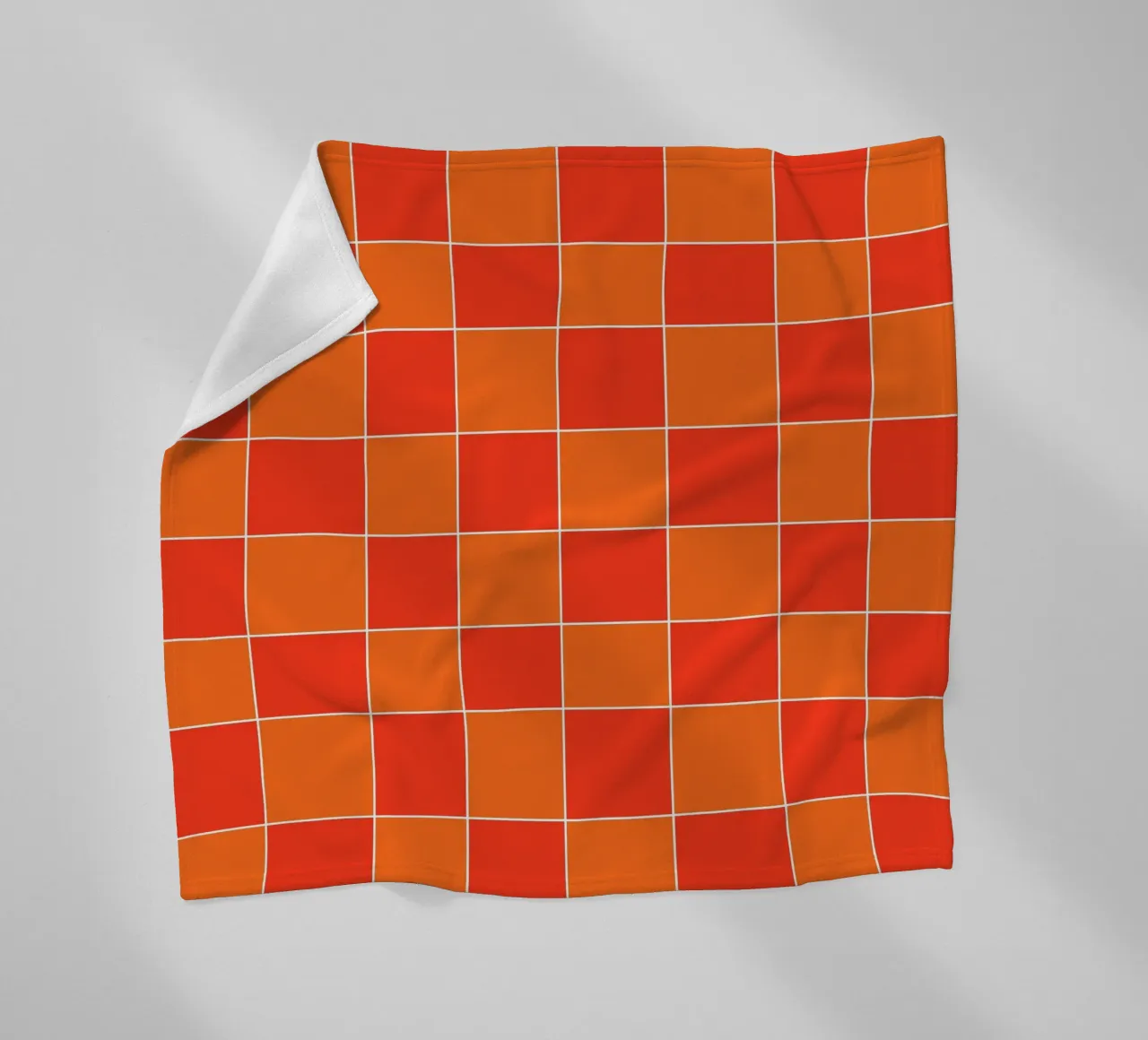 Groovy retro vibrant pattern checks- Orange red coperta in pile da TijanaArtStudio88