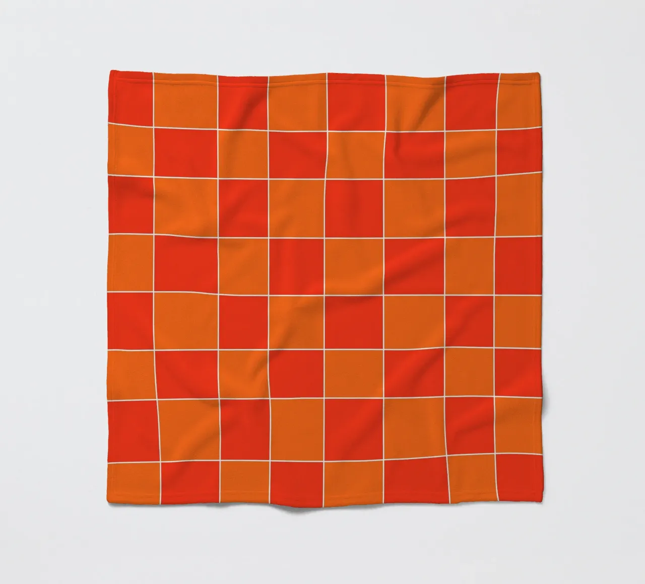 Groovy retro vibrant pattern checks- Orange red coperta in pile da TijanaArtStudio88