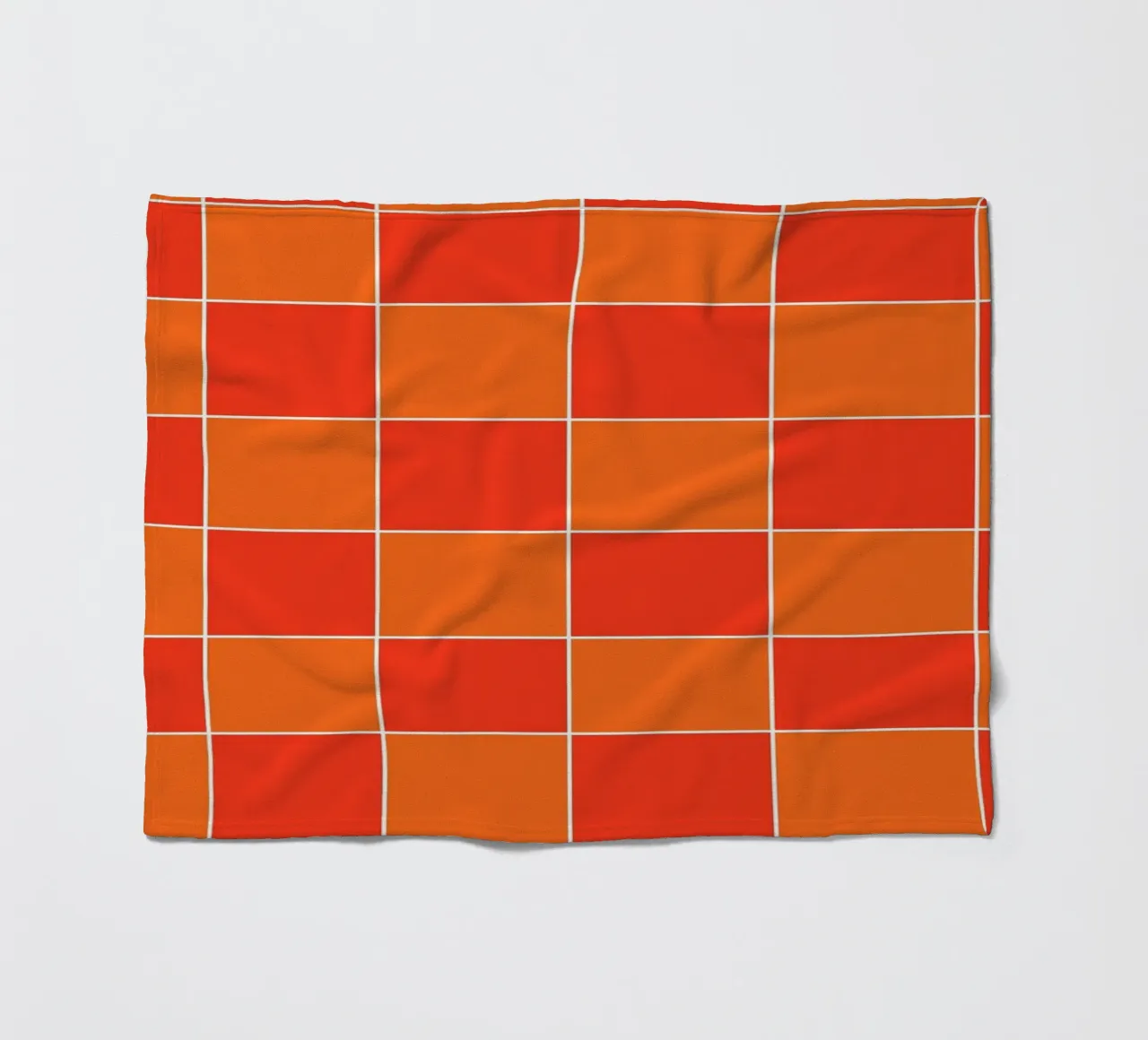Groovy retro vibrant pattern checks- Orange red coperta in pile da TijanaArtStudio88