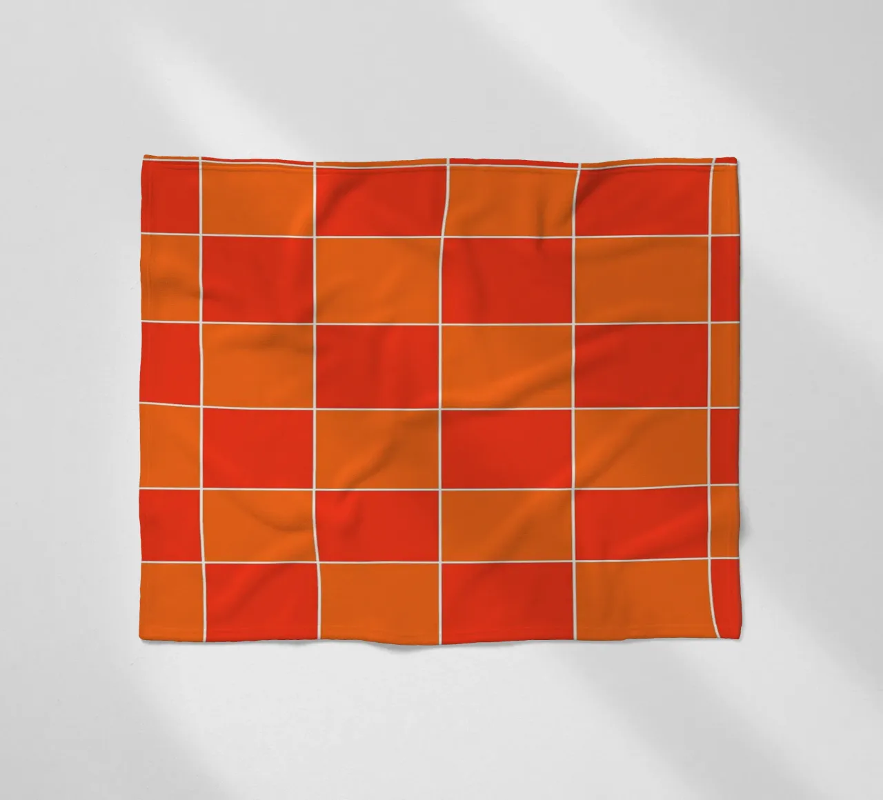 Groovy retro vibrant pattern checks- Orange red coperta in pile da TijanaArtStudio88