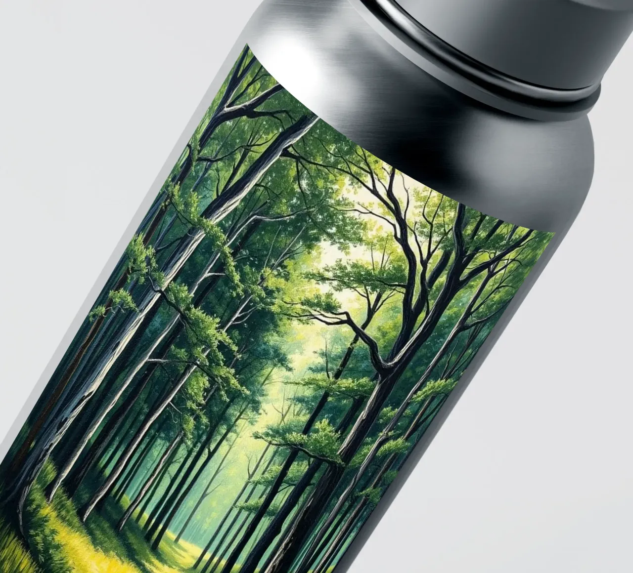 Enchanted Forest Path: A Journey Through Sunlit Woods and Wh sticker by Artistic-shop