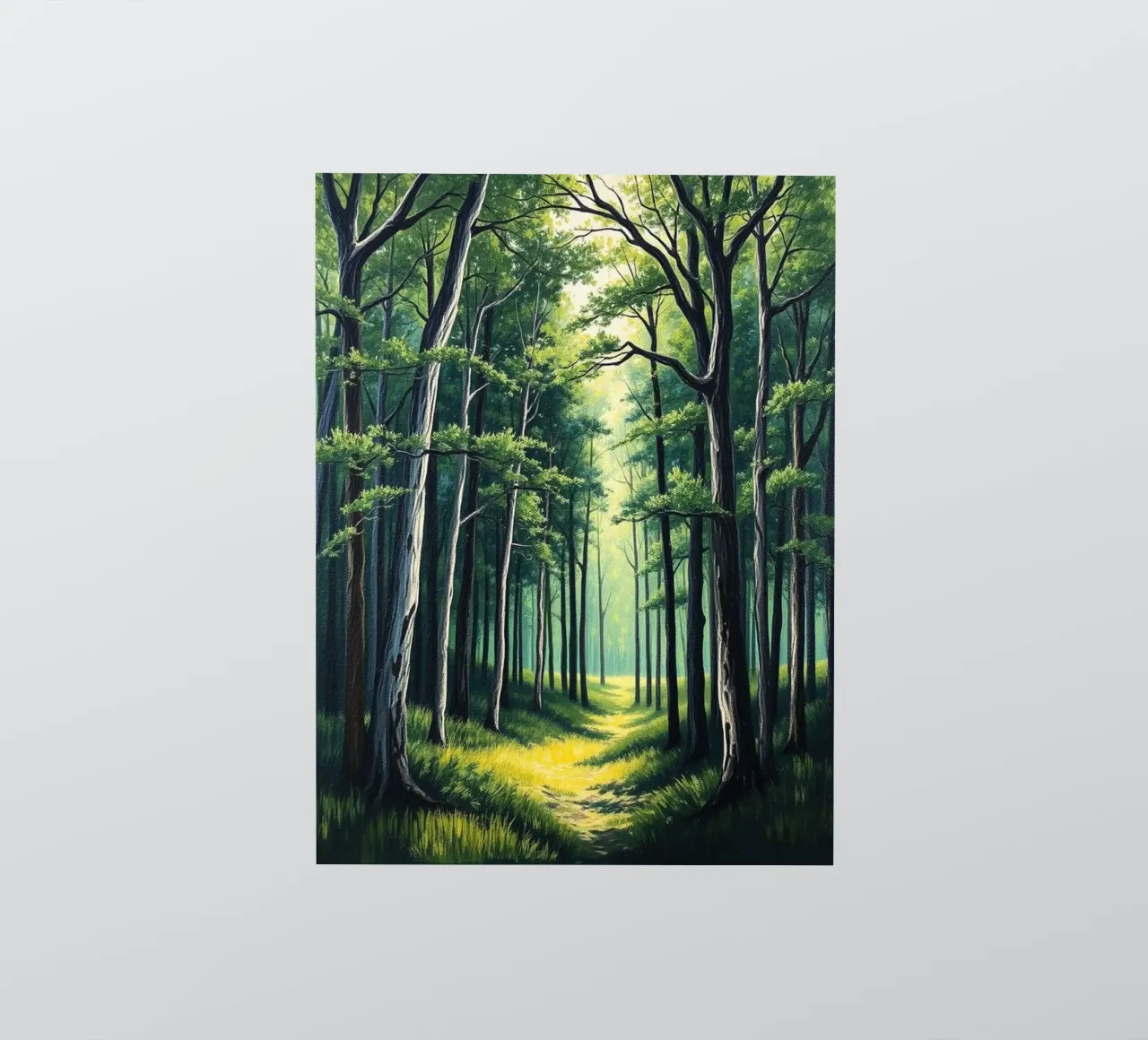 Enchanted Forest Path: A Journey Through Sunlit Woods and Wh sticker by Artistic-shop