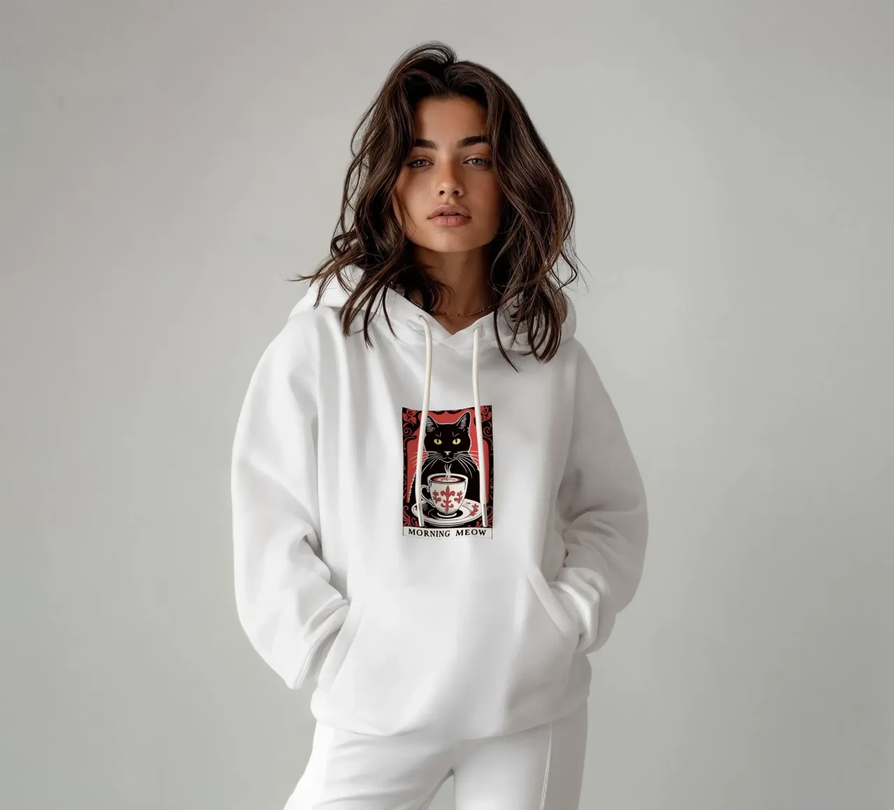 Miao mattutino felpa con cappuccio da Arjun