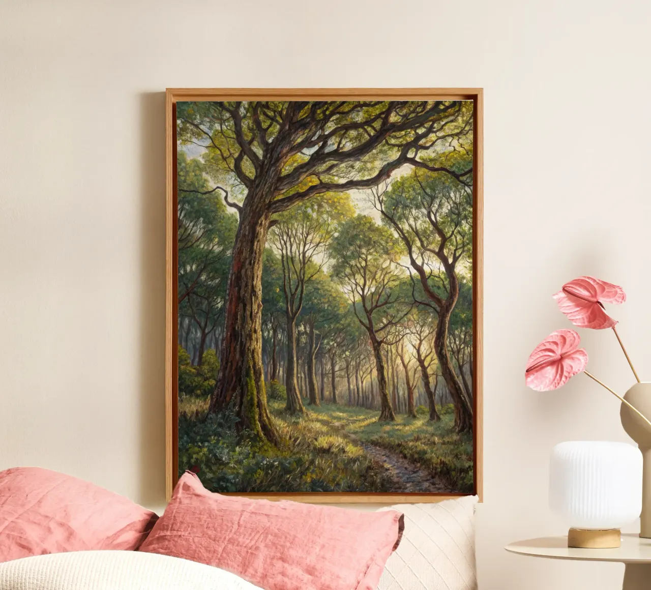 The Luminous Path canvas with Floater frame by Artistic-shop