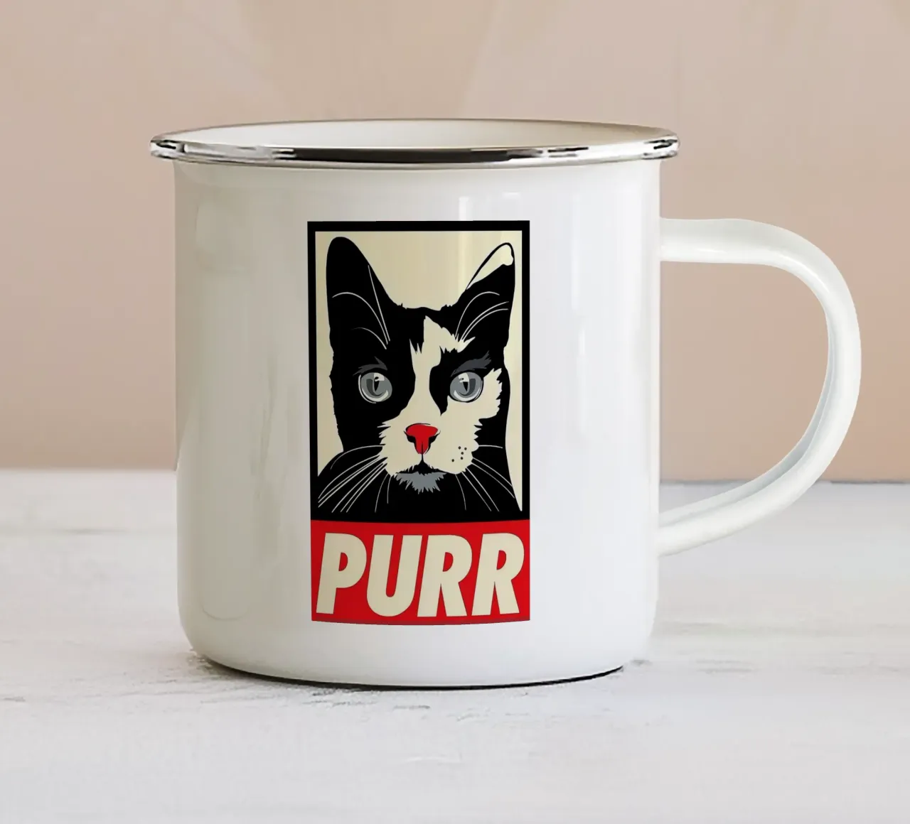PURR emaille mok van Arjun