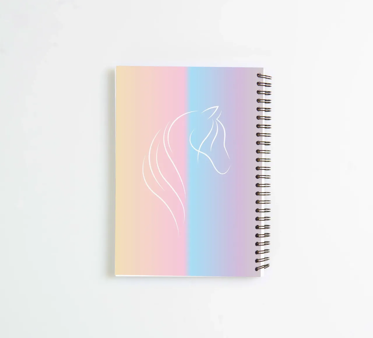 line horse in gradient diario ad anelli da Creaton