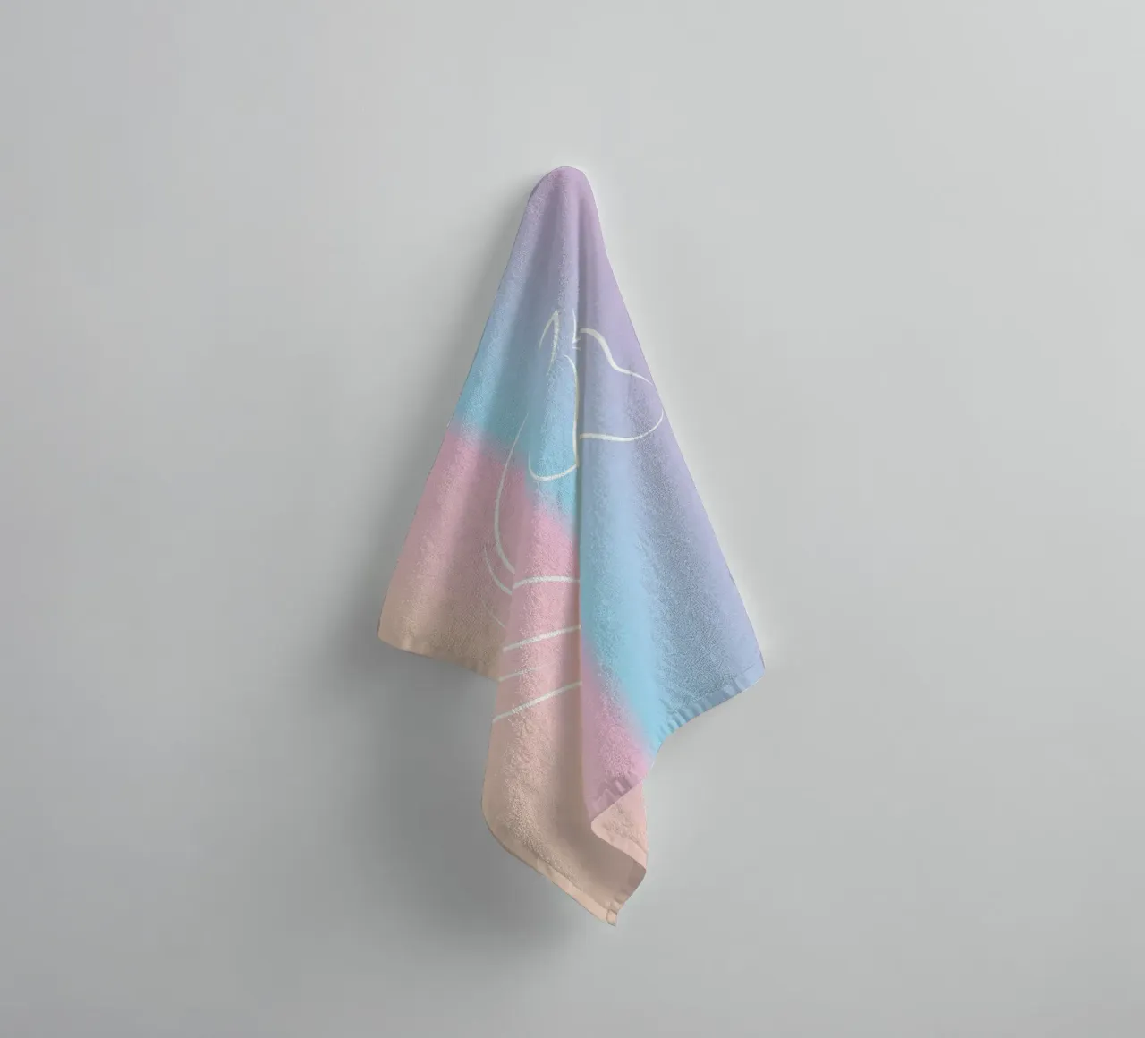 line horse in gradient asciugamano da bagno da Creaton