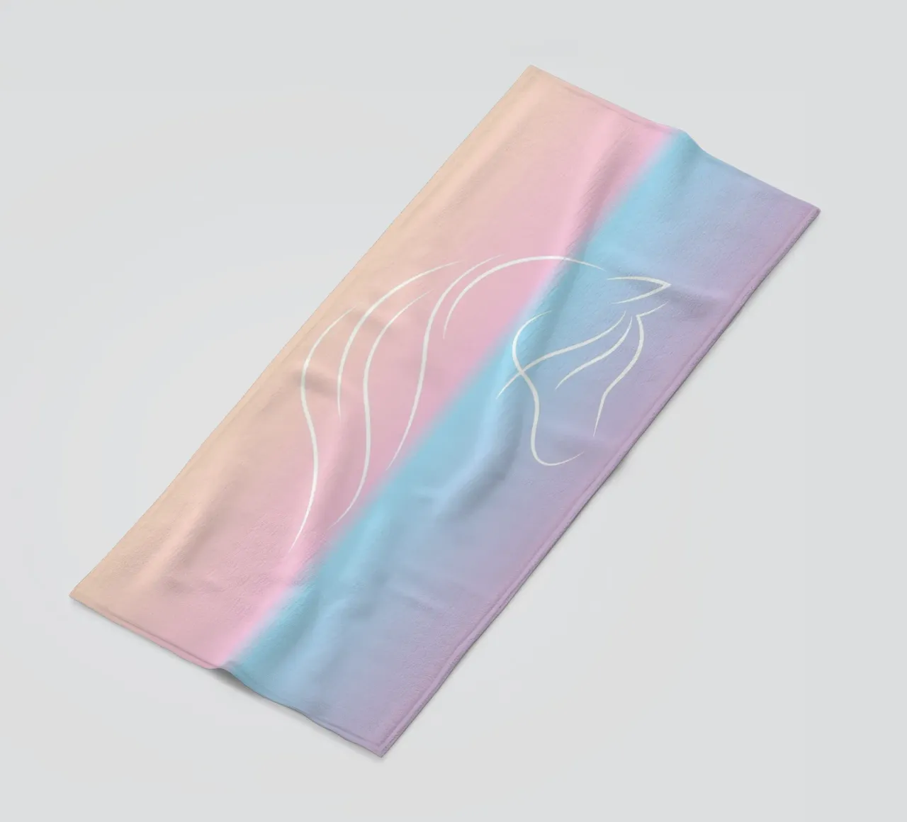 line horse in gradient telo mare da Creaton