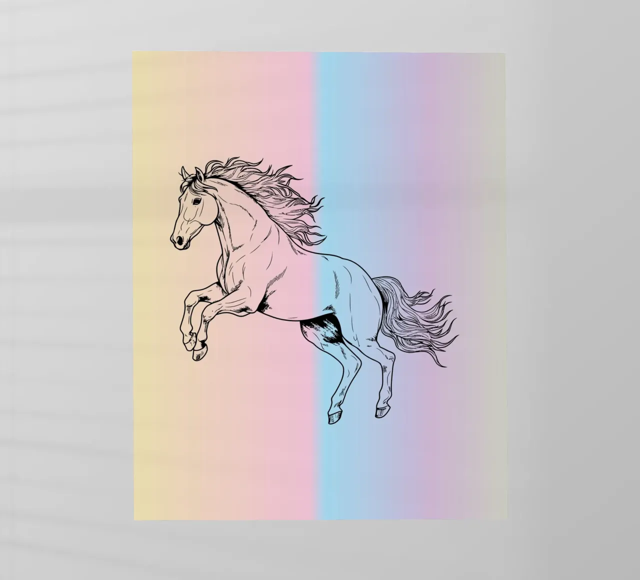 line horse jump in gradient pellicola backlit da Creaton