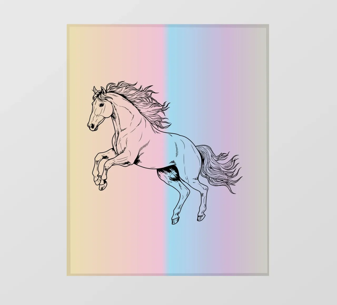 line horse jump in gradient telo in pvc da Creaton