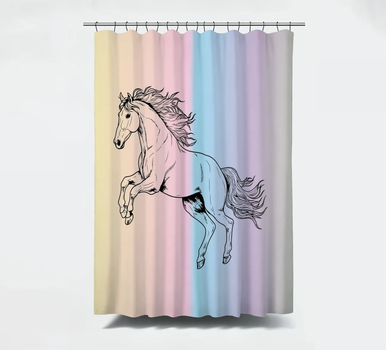 line horse jump in gradient tenda da doccia da Creaton