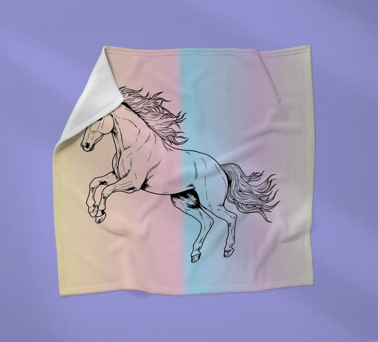 line horse jump in gradient coperta in pile da Creaton