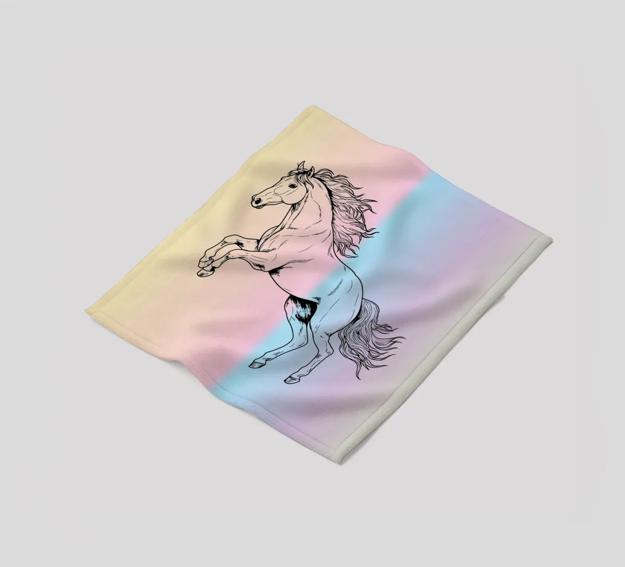 line horse jump in gradient coperta in pile da Creaton