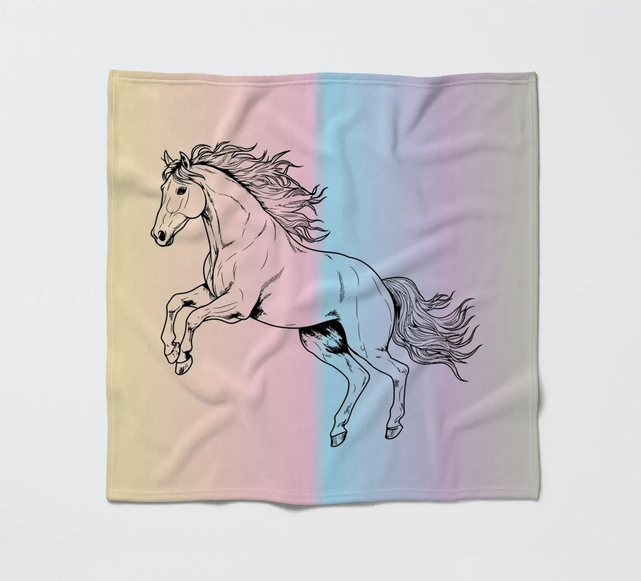 line horse jump in gradient coperta in pile da Creaton