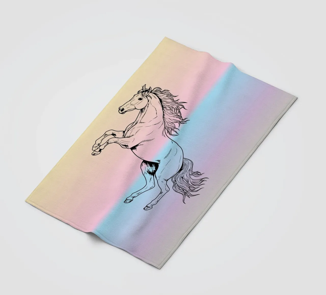 line horse jump in gradient coperta in pile da Creaton