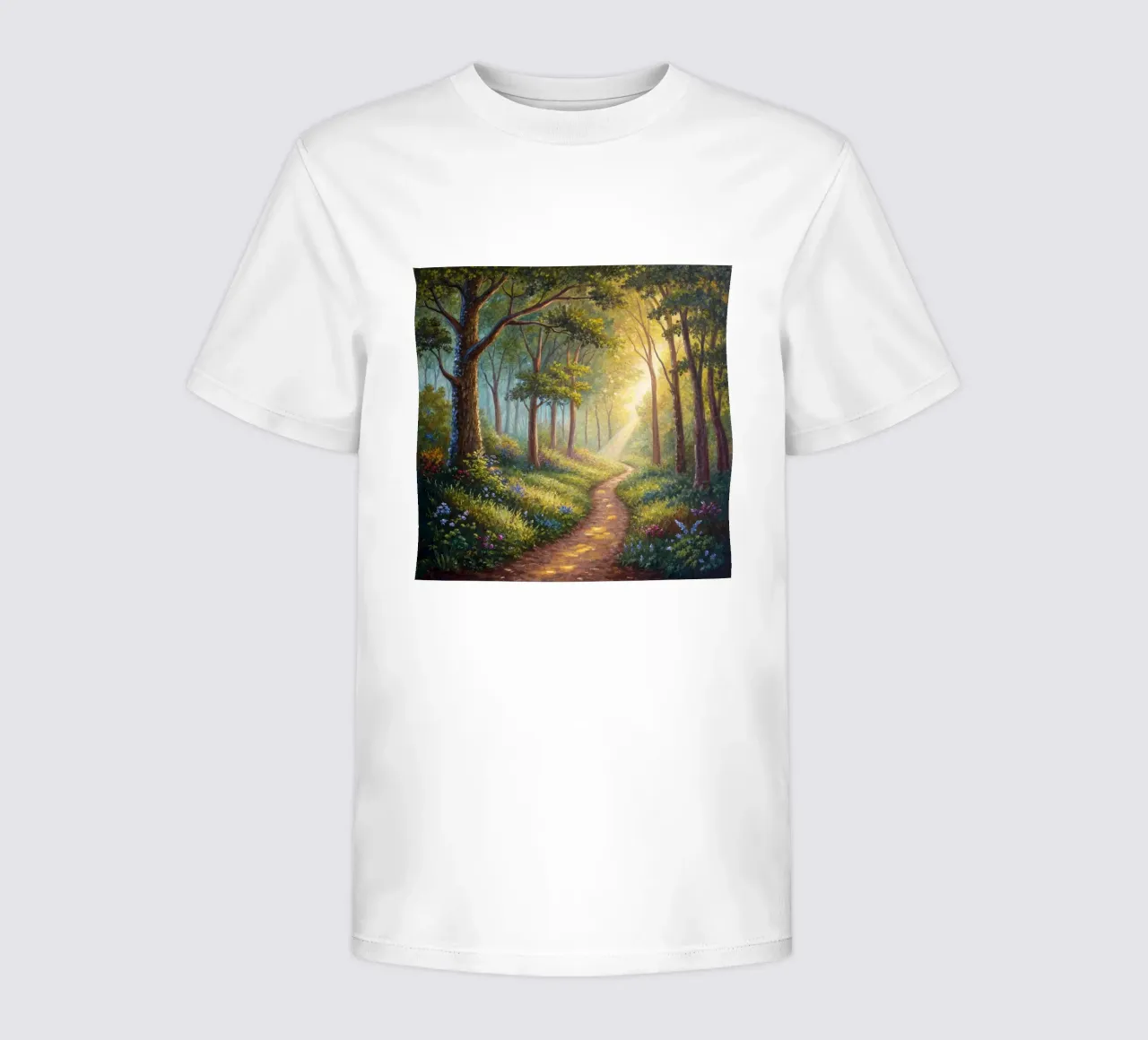 Sentiero forestale illuminato dal sole t-shirt bambini da Artistic-shop