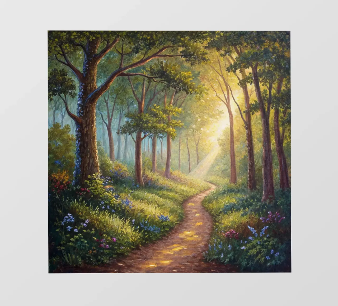 Sentiero forestale illuminato dal sole pellicola backlit da Artistic-shop