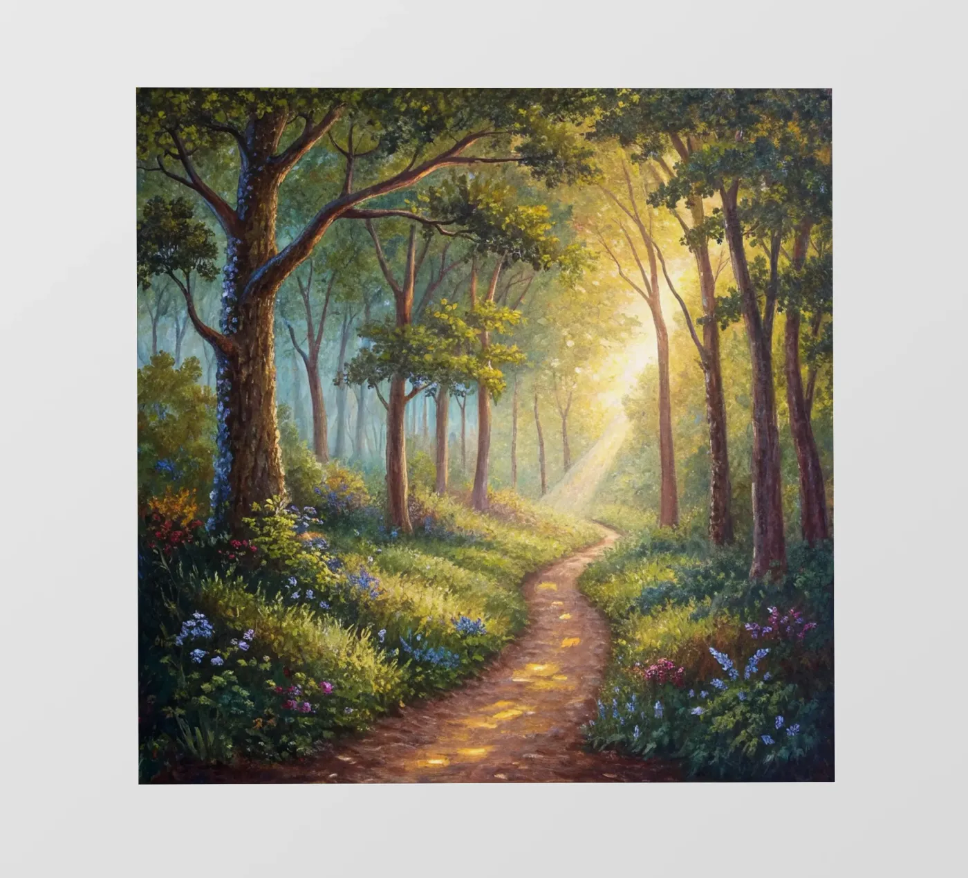 Zonovergoten bospad backlit folie van Artistic-shop