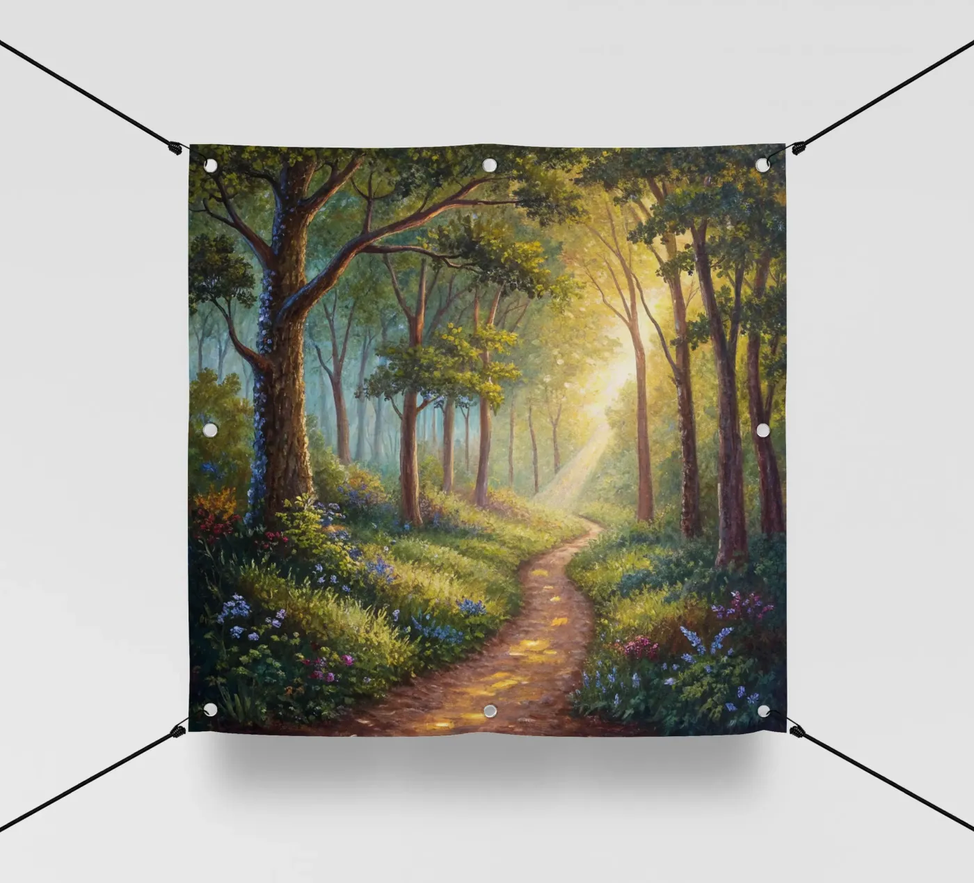 Sunlit Forest Path pvc cover by Artistic-shop