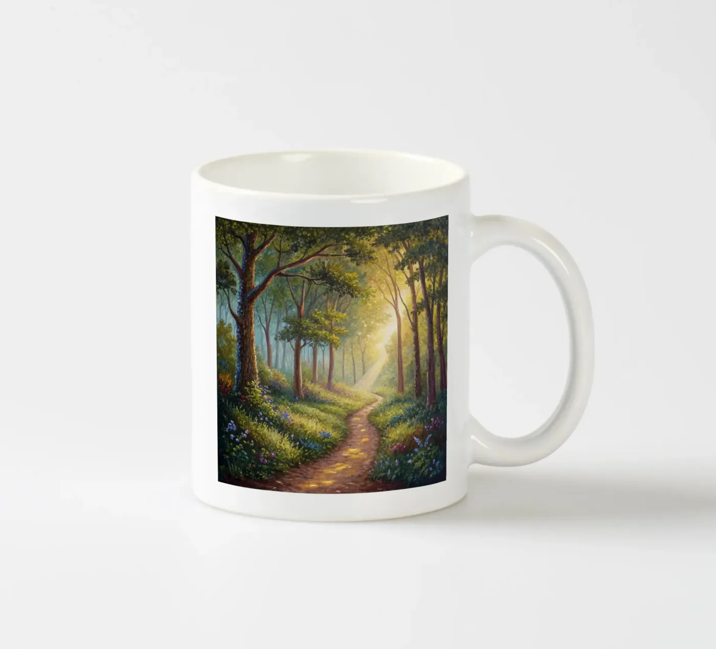 Chemin forestier ensoleillé mug en céramique de Artistic-shop