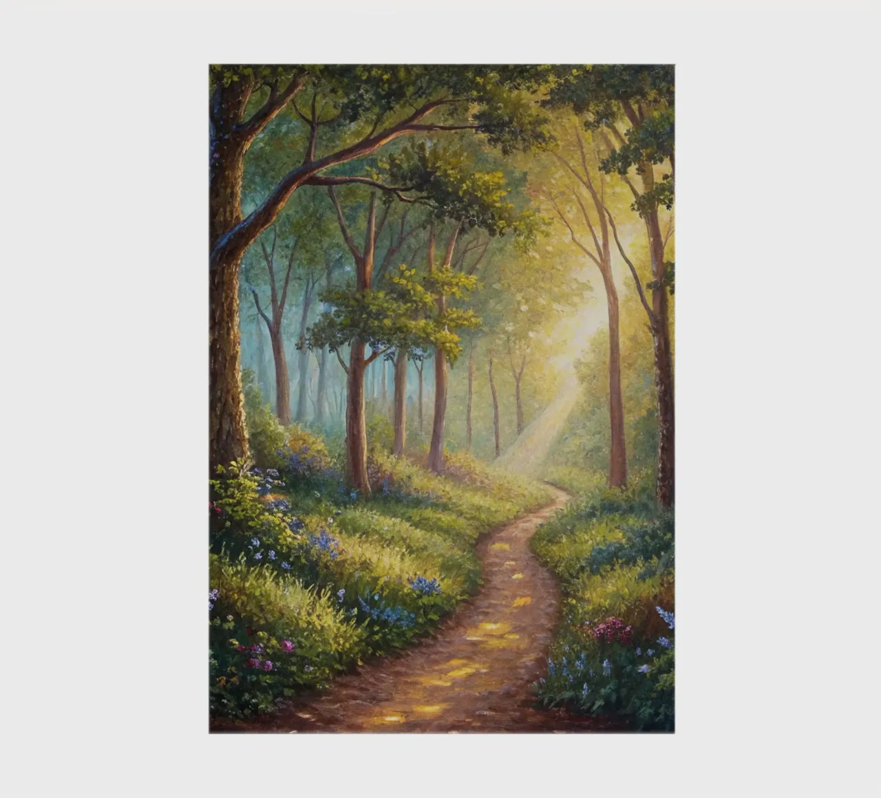 Sunlit Forest Path notebook by Artistic-shop