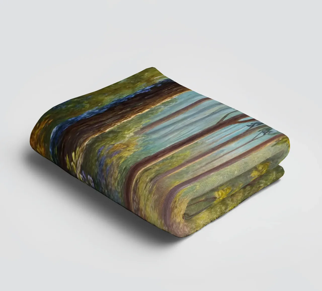 Sunlit Forest Path towel by Artistic-shop