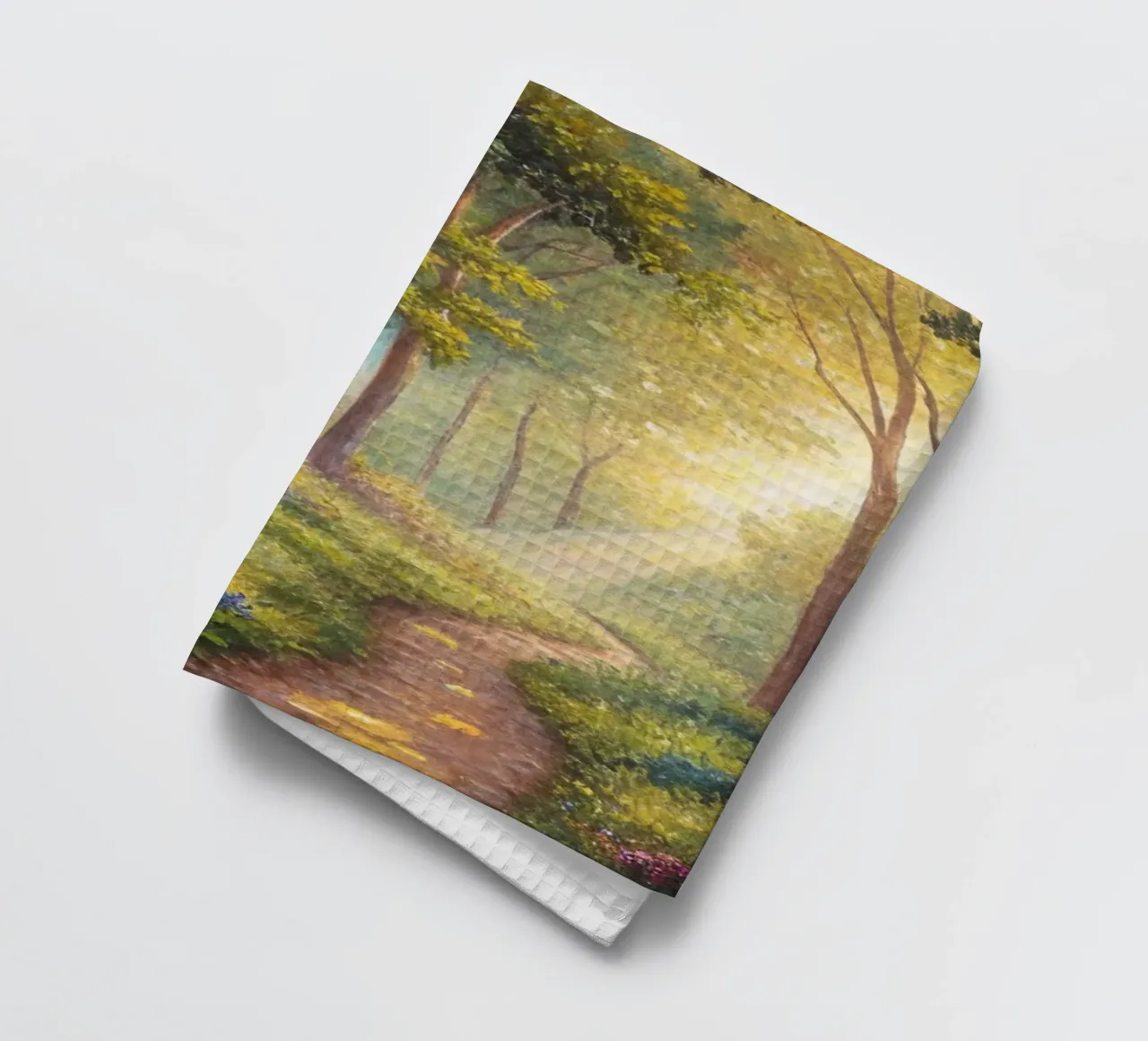Sunlit Forest Path tea towel by Artistic-shop