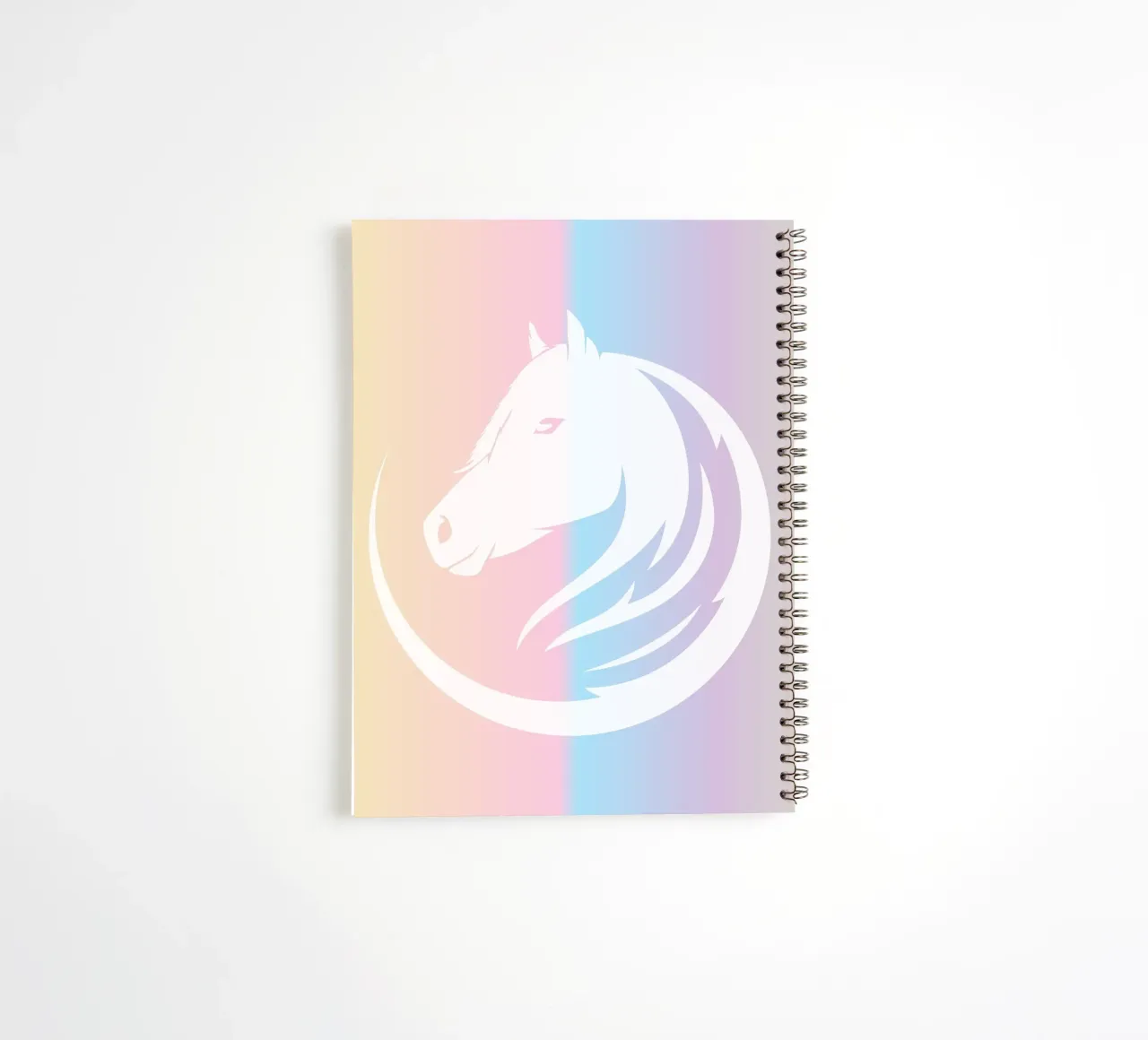 white line horse in gradient diario ad anelli da Creaton