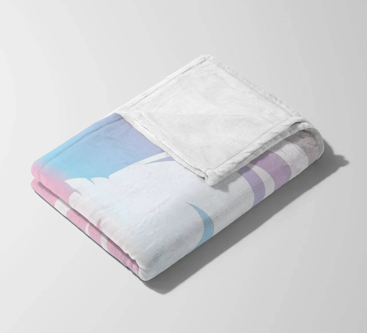 white line horse in gradient coperta in pile da Creaton
