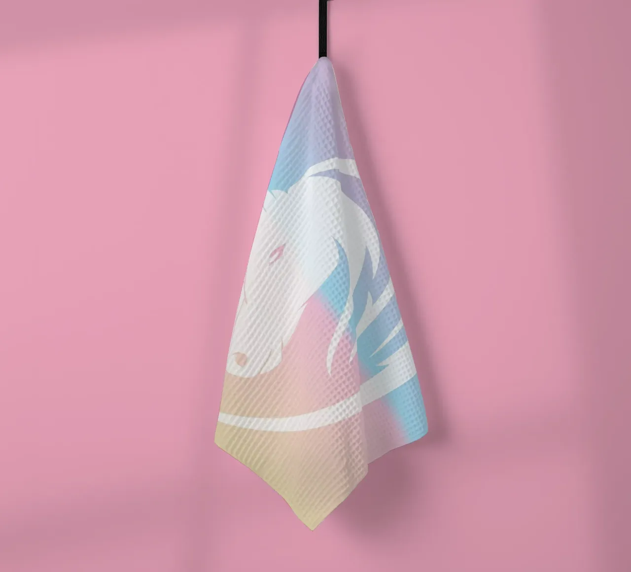 white line horse in gradient canovaccio da cucina da Creaton