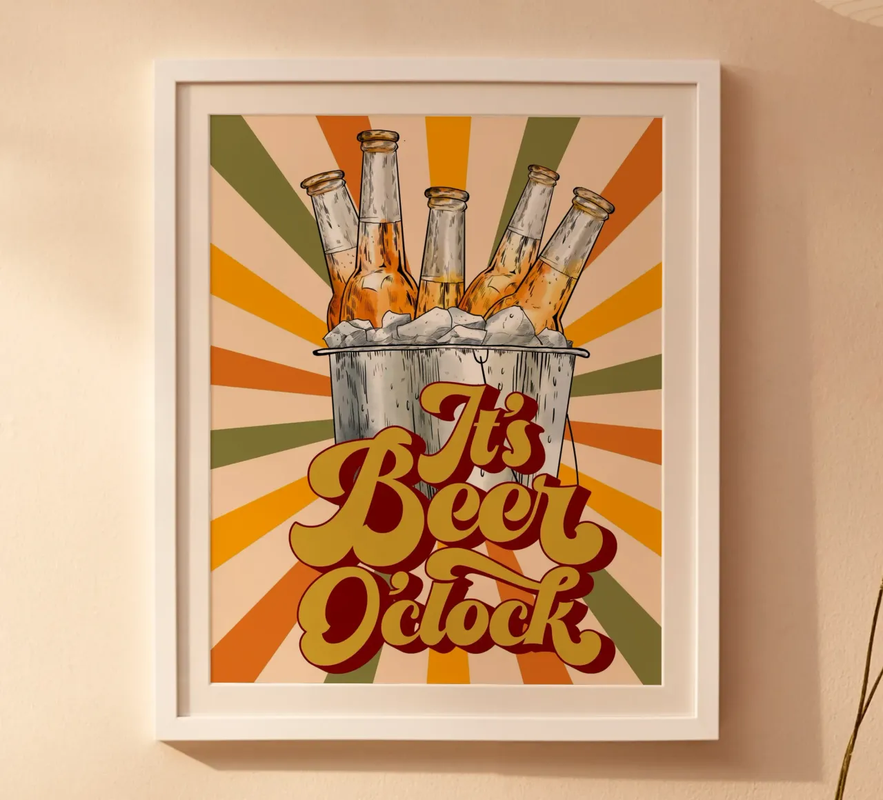 its beer oclock 01 poster con telaio in alluminio da Creaton