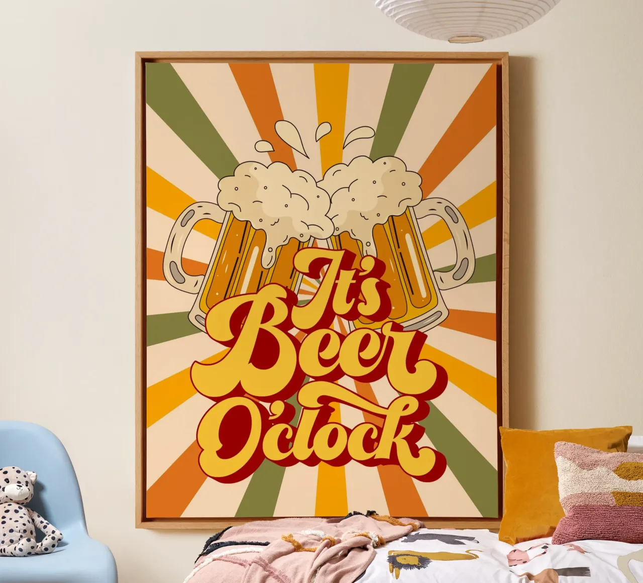 its beer oclock 02 tela con Cornice a cassetta da Creaton