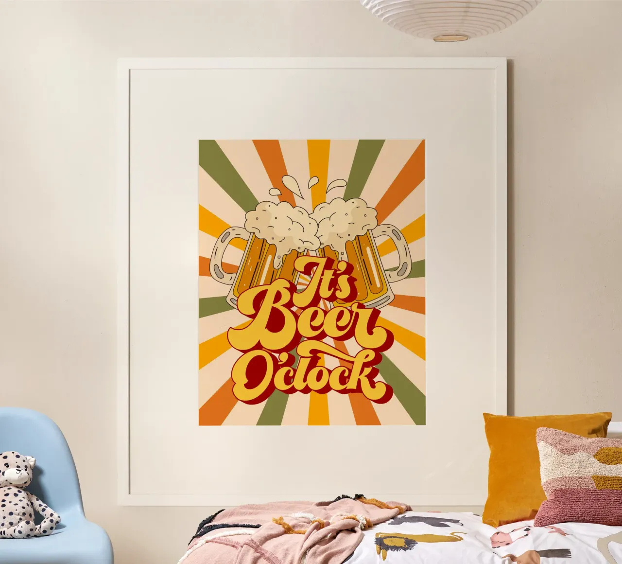 its beer oclock 02 poster con telaio in alluminio da Creaton