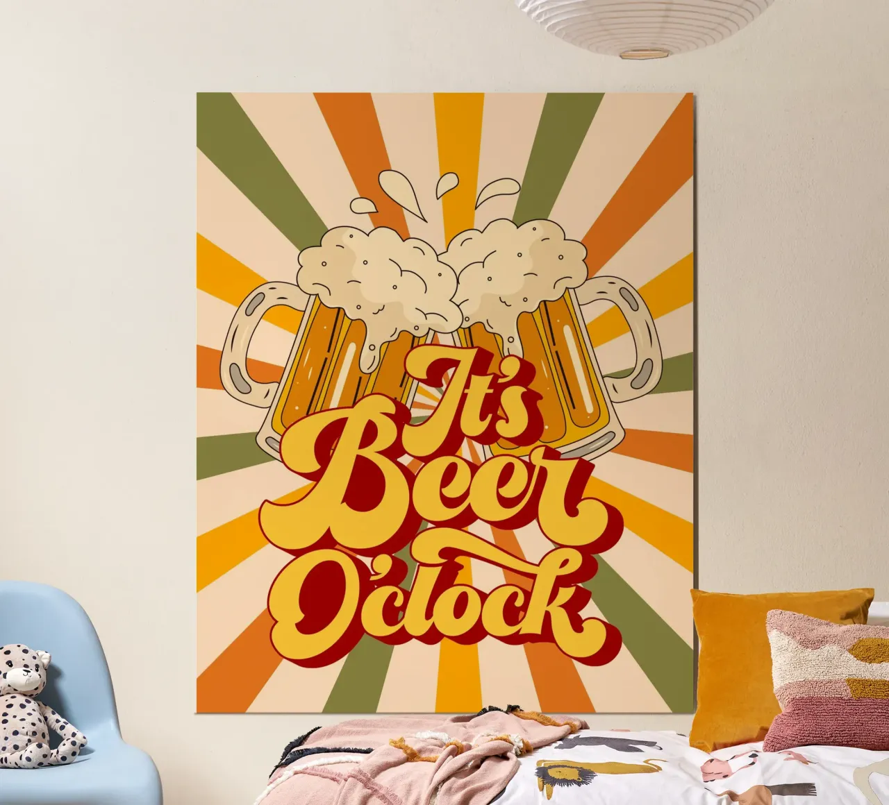 its beer oclock 02 poster con telaio in alluminio da Creaton