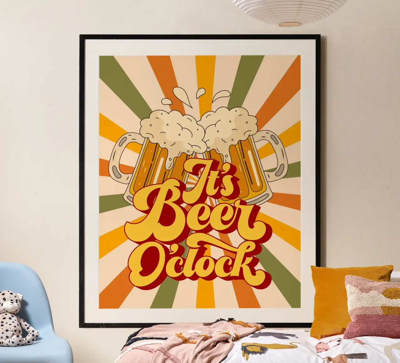 its beer oclock 02 poster con telaio in alluminio da Creaton