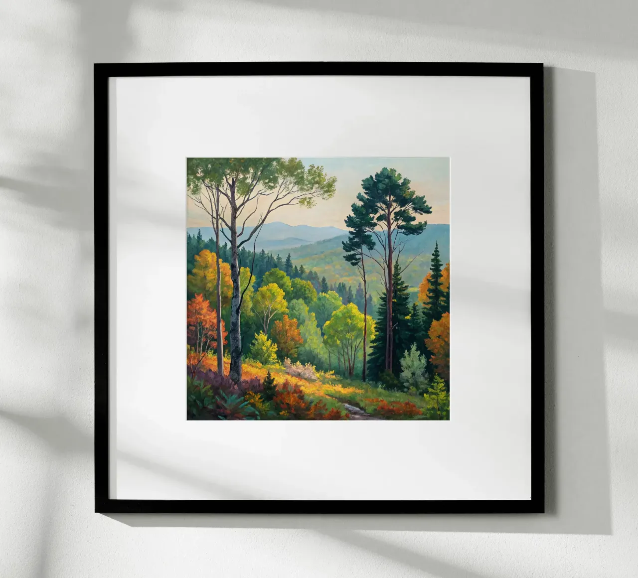 Tramonto dorato su un sentiero tortuoso poster da Artistic-shop