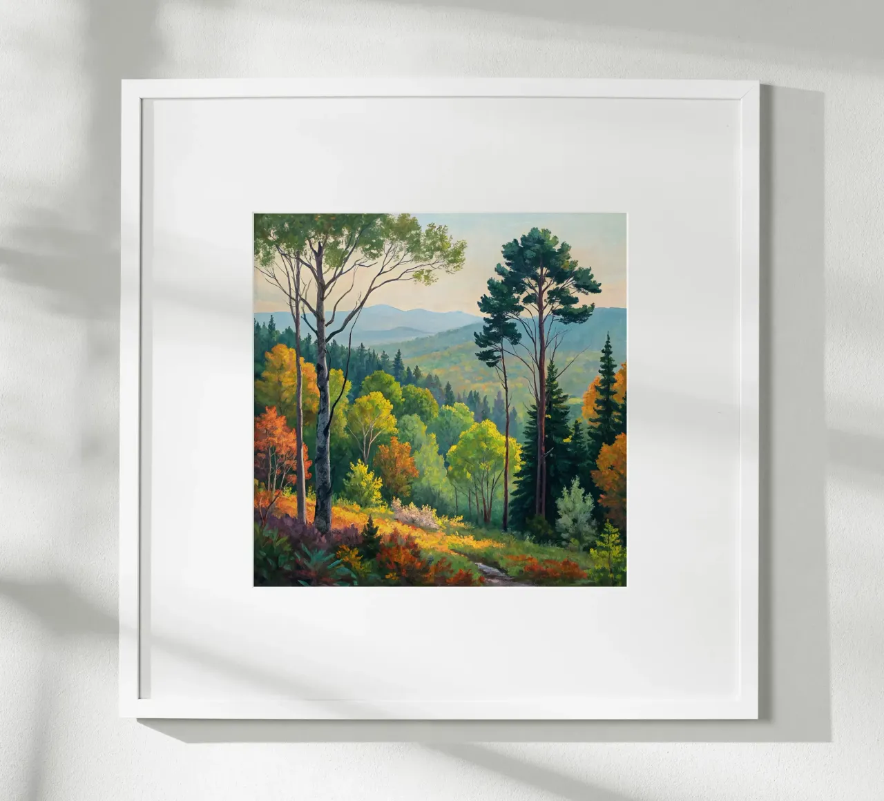 Tramonto dorato su un sentiero tortuoso poster da Artistic-shop