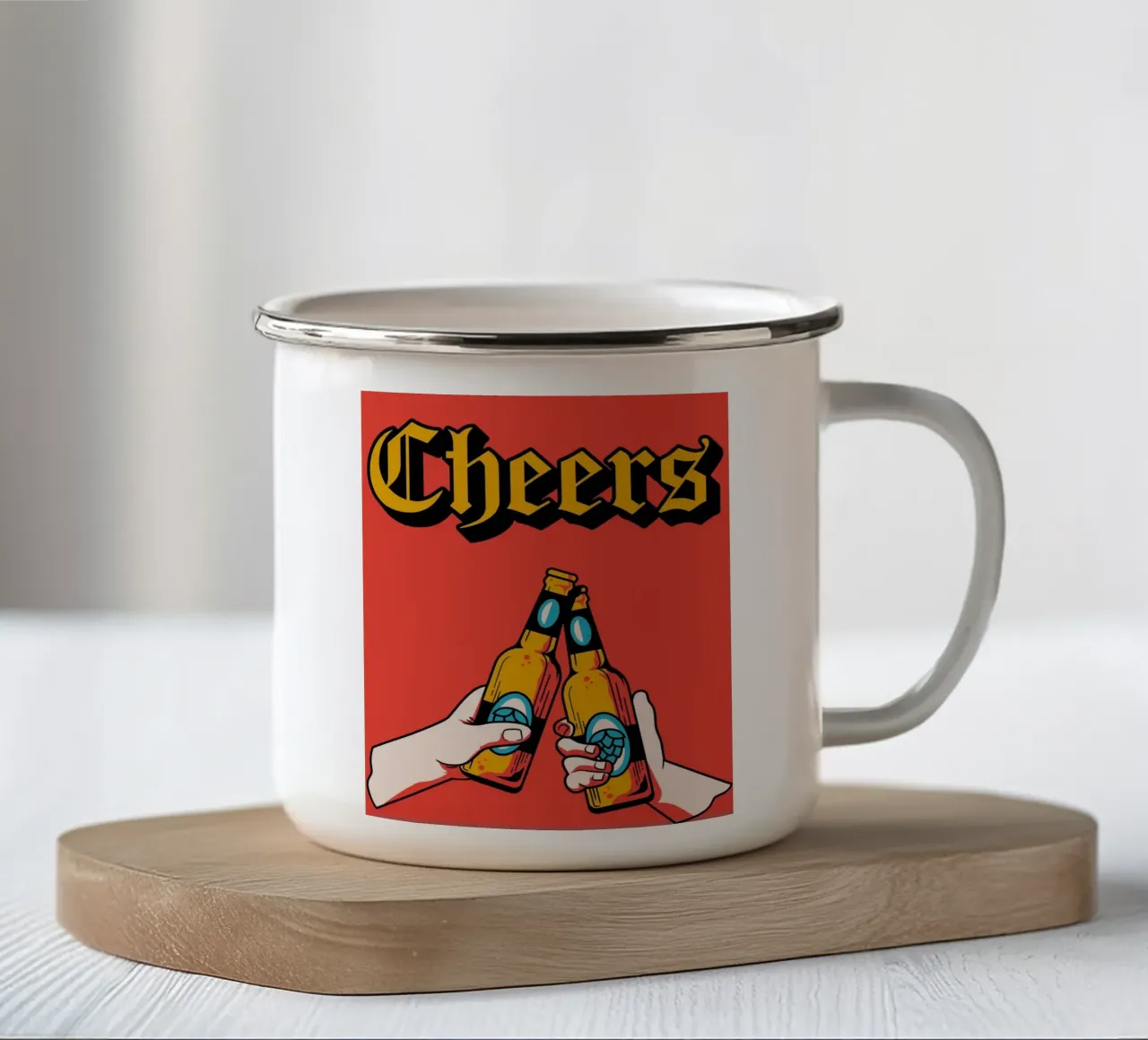 cheer beer tazza in smalto da Creaton