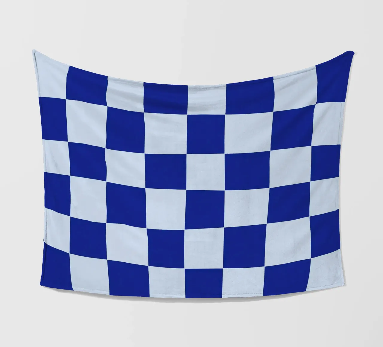 Groovy retro vibrant pattern checks- Blue coperta in pile da TijanaArtStudio88