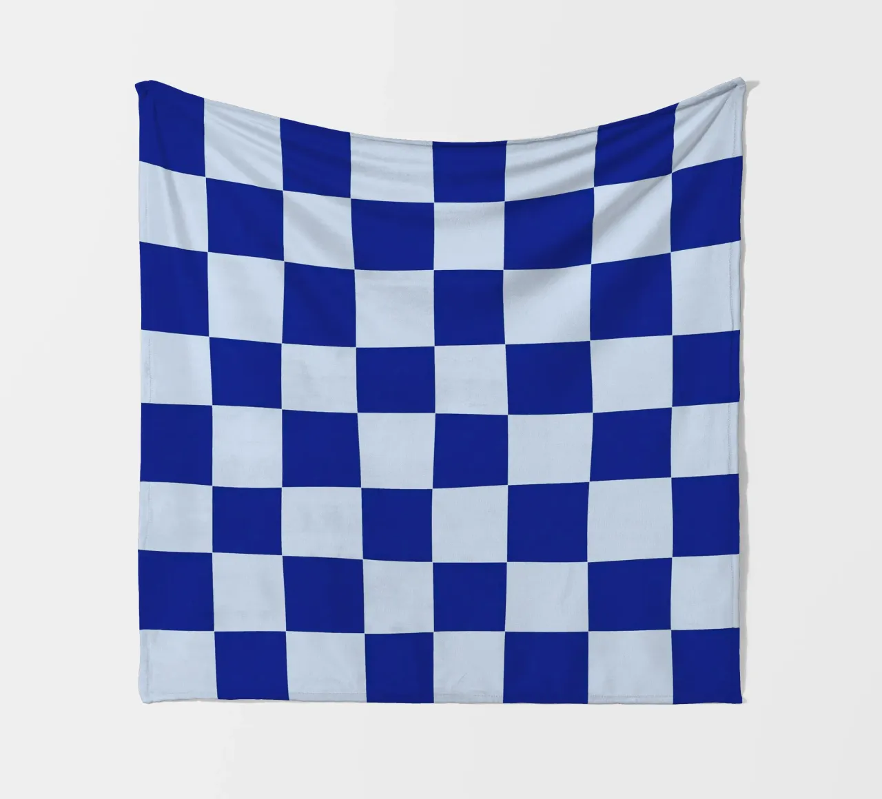 Groovy retro vibrant pattern checks- Blue coperta in pile da TijanaArtStudio88