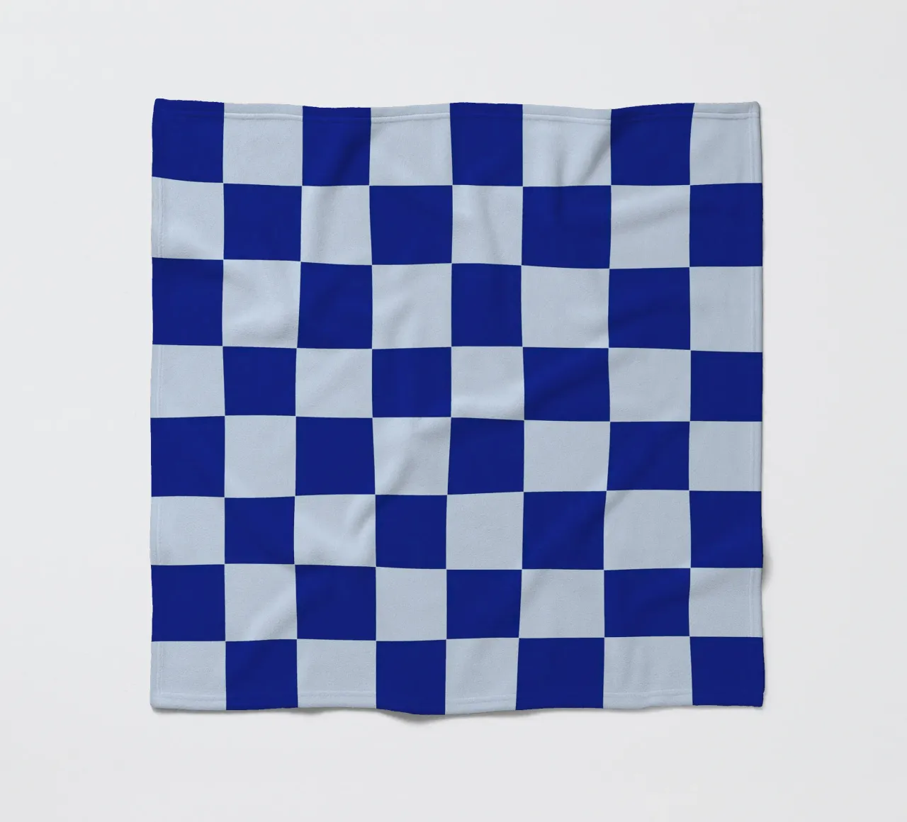 Groovy retro vibrant pattern checks- Blue Fleecedecke von TijanaArtStudio88