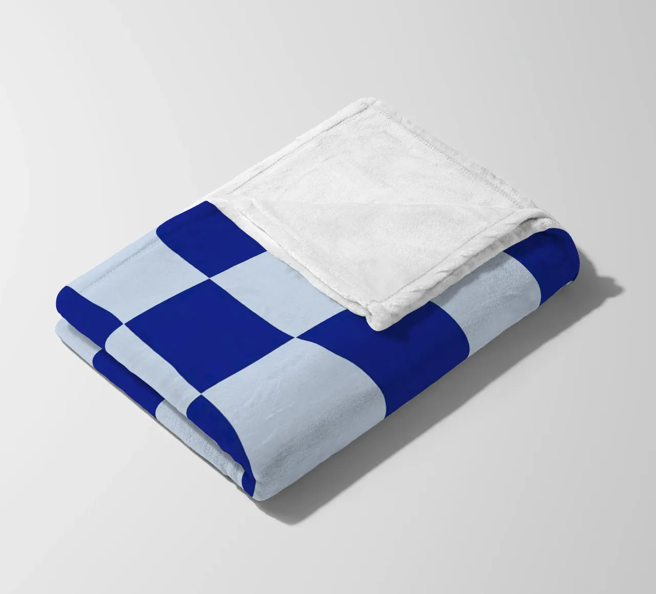 Groovy retro vibrant pattern checks- Blue coperta in pile da TijanaArtStudio88