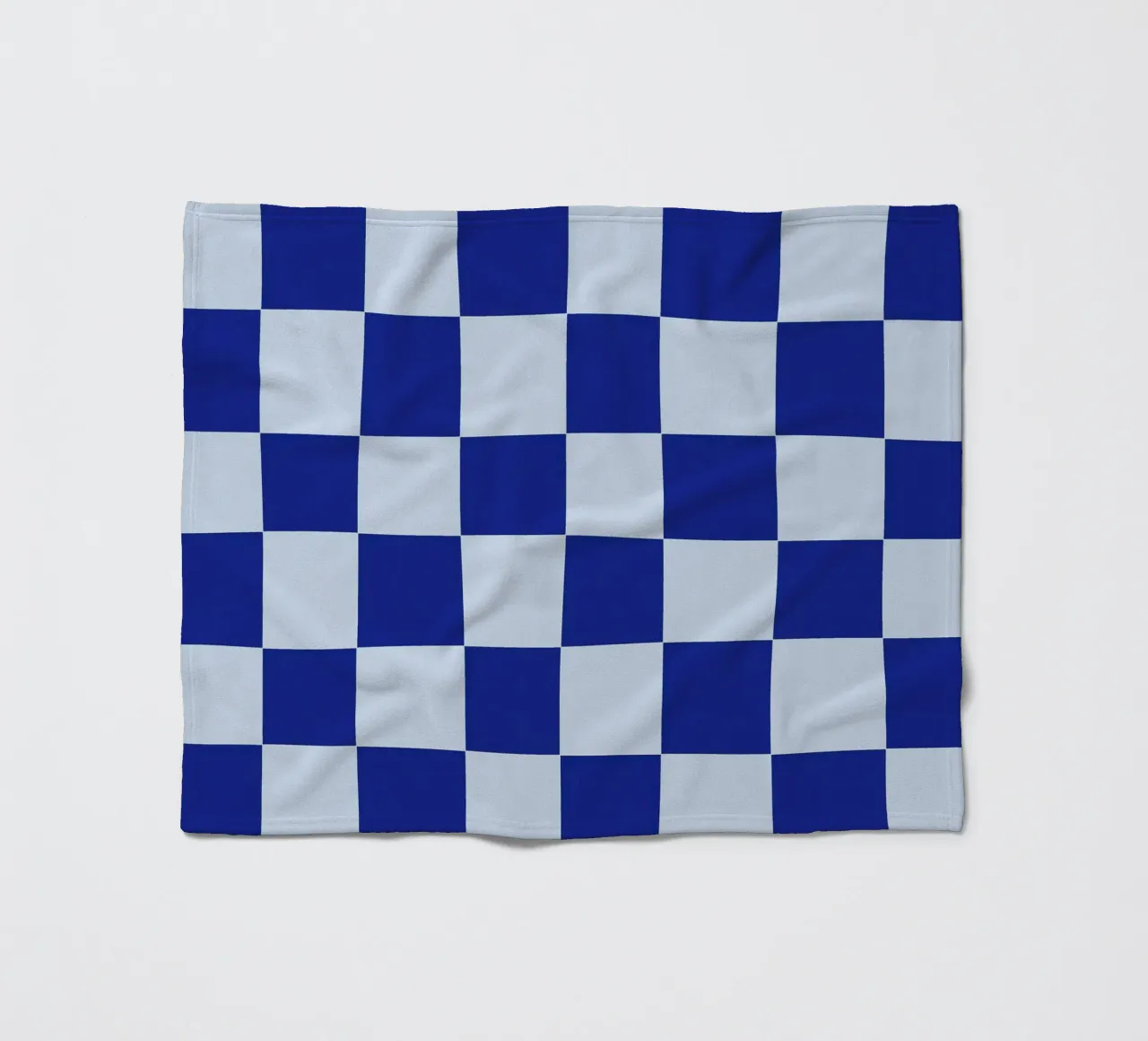 Groovy retro vibrant pattern checks- Blue coperta in pile da TijanaArtStudio88