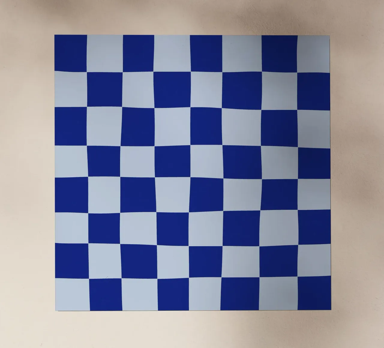 Groovy retro vibrant pattern checks- Blue pellicola backlit da TijanaArtStudio88