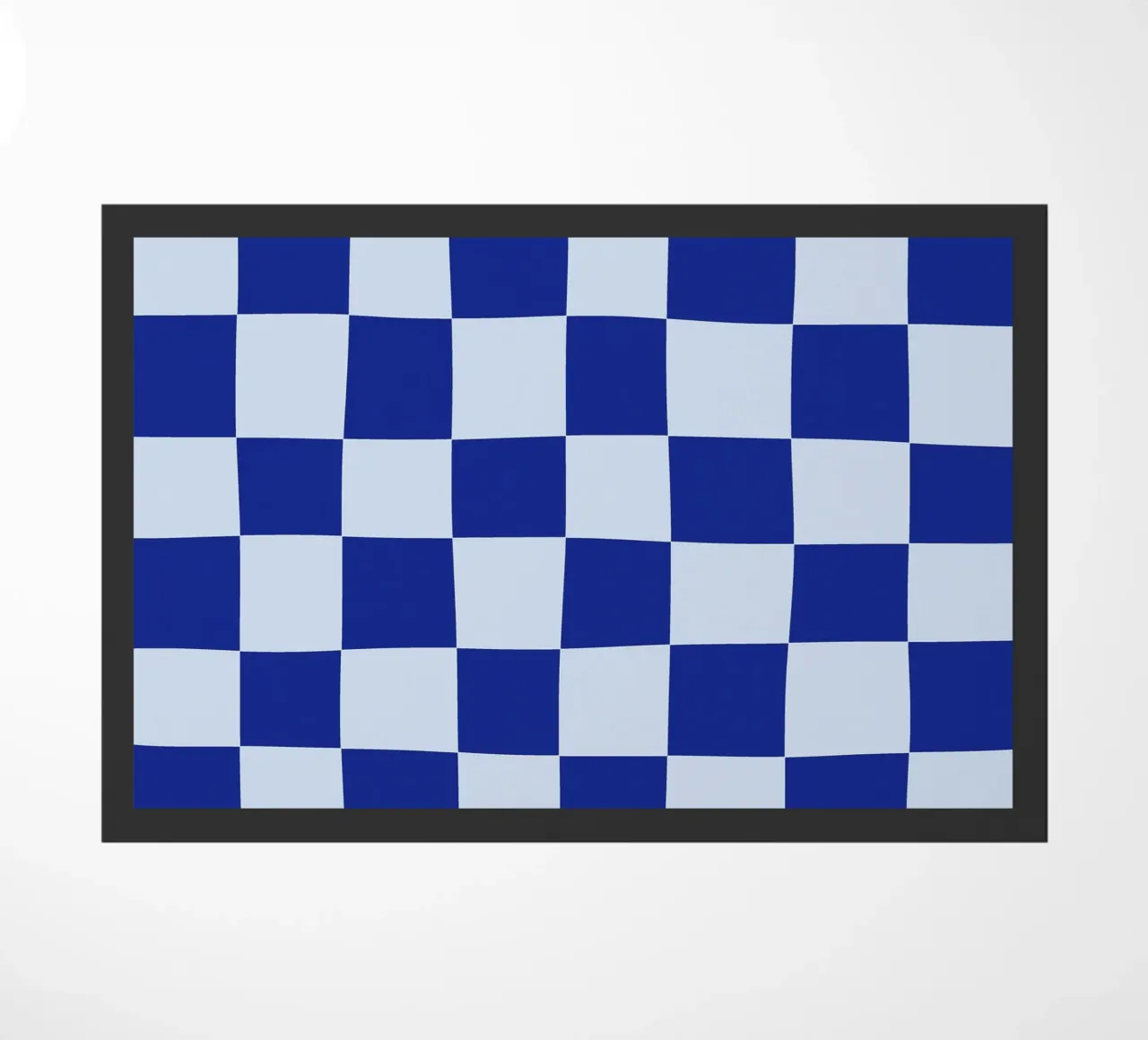 Groovy retro vibrant pattern checks- Blue zerbino da TijanaArtStudio88