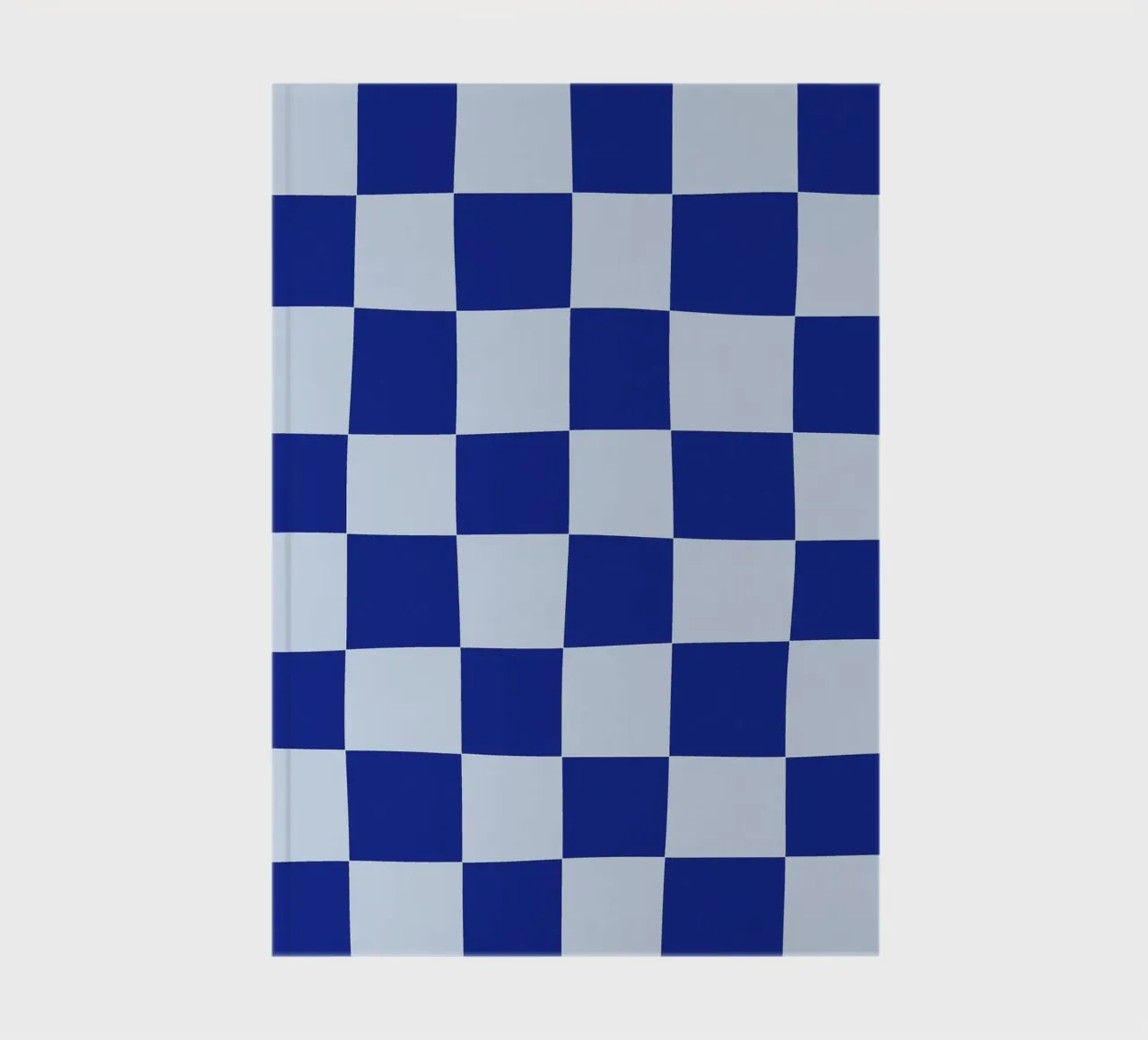 Groovy retro vibrant pattern checks- Blue notebook by TijanaArtStudio88