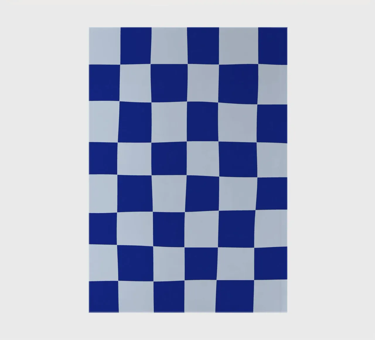 Groovy retro vibrant pattern checks- Blue notebook by TijanaArtStudio88
