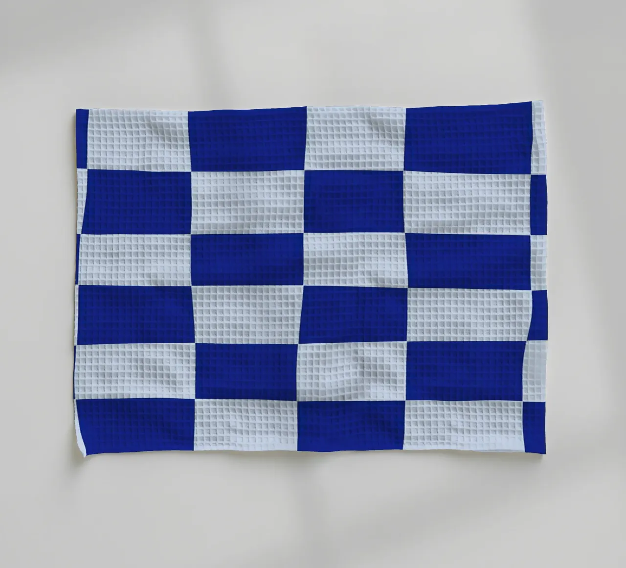 Groovy retro vibrant pattern checks- Blue canovaccio da cucina da TijanaArtStudio88